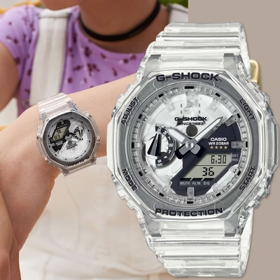 CASIO 卡西歐 G-SHOCK 40周年透明限量版透視機芯手錶 迎春好禮 GMA-S2140RX-7A