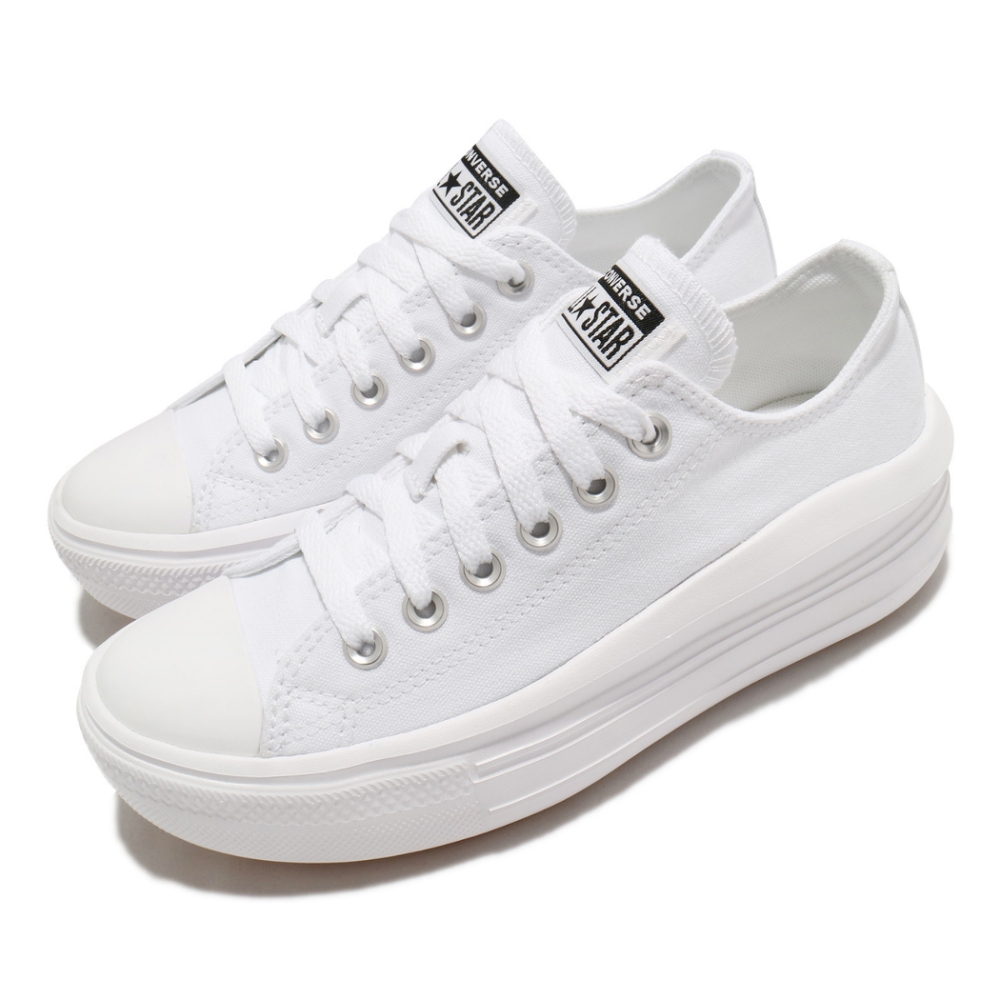 Converse 休閒鞋 All Star Move 運動 女鞋 基本款 帆布 簡約 厚底 球鞋 穿搭 全白 570257C