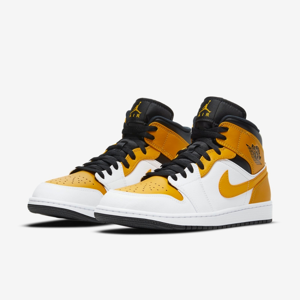 Nike 休閒鞋 Air Jordan 1代 男鞋 University Gold 喬丹 8孔 白 黃 554724170