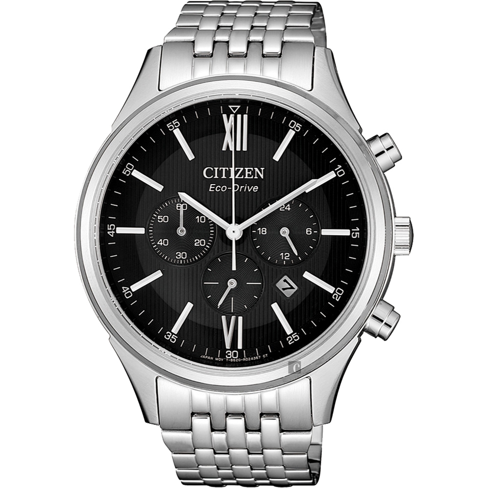 CITIZEN 星辰 亞洲限定光動能計時手錶-黑x銀/42mm CA4410-84E