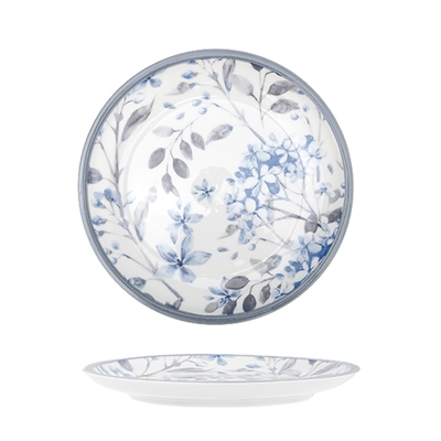 典雅莊園陶瓷系列-8吋圓盤-藍花