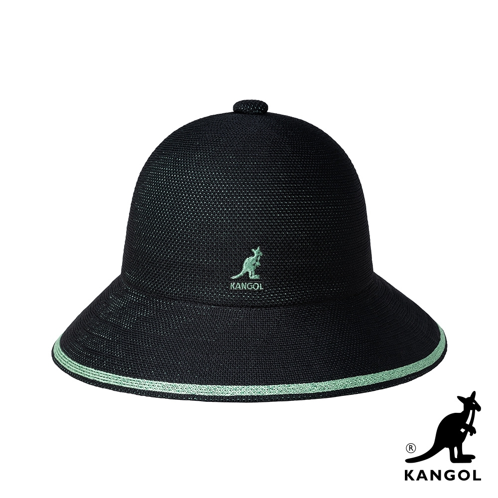 KANGOL-TROPIC STRIPE 鐘型帽-黑色