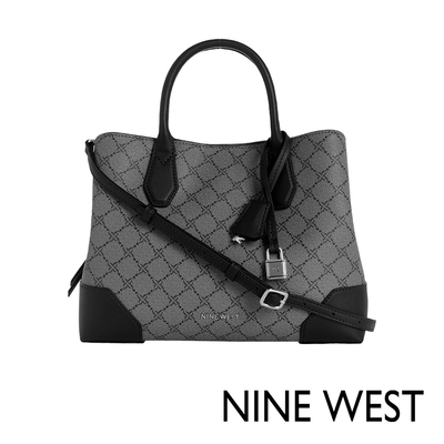 NINE WEST BROOKLYN 經典手提/斜背托特包-LOGO灰(108505)