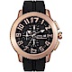 Tendence 天勢 圓弧系列計時手錶-玫瑰金框x黑/45mm(TY016004) product thumbnail 1