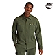 Timberland 男款深綠色有機棉長袖襯衫外套|A43Q2U31 product thumbnail 1