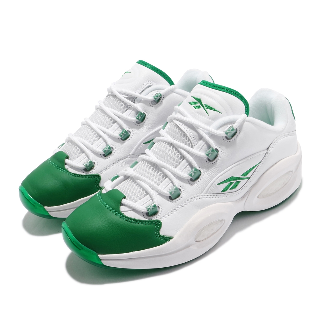 Reebok 籃球鞋 Question Low 運動 男鞋 Iverson 明星款 避震 包覆 穿搭 白 綠 GZ0367