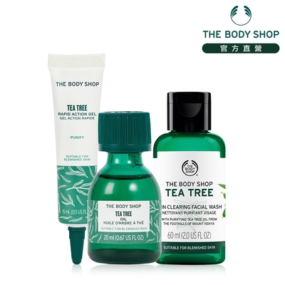 The Body Shop 茶樹淨膚抑痘組(潔面膠60ML效期 7-12個月)