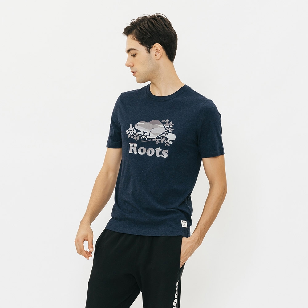 男裝Roots 蘭斯蓋普短袖T恤-藍