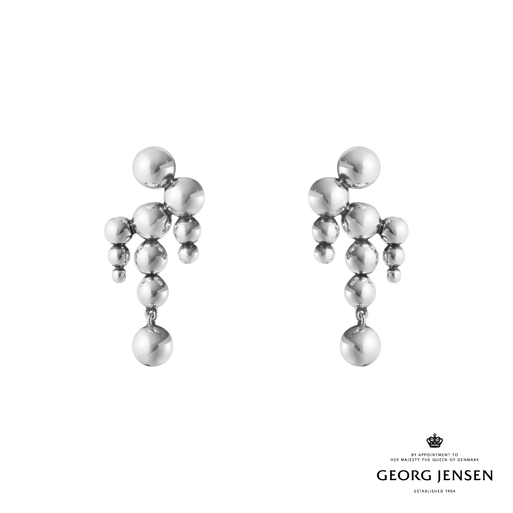 Georg Jensen 喬治傑生 MOONLIGHT GRAPES 吊燈形耳環 純銀耳環