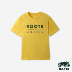 Roots 男裝- ROOTS ESTABLISHED修身短袖T恤-黃色