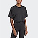 Adidas Dance Cro T [HS2336] 女 短袖 短版 上衣 T恤 亞洲版 運動 休閒 寬鬆 百搭 黑 product thumbnail 1