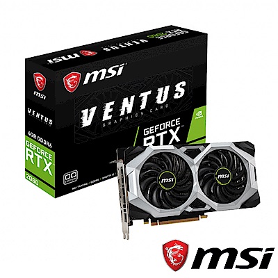 (無卡分期12期)MSI GeForce RTX 2060 VENTUS 6G OC顯示卡