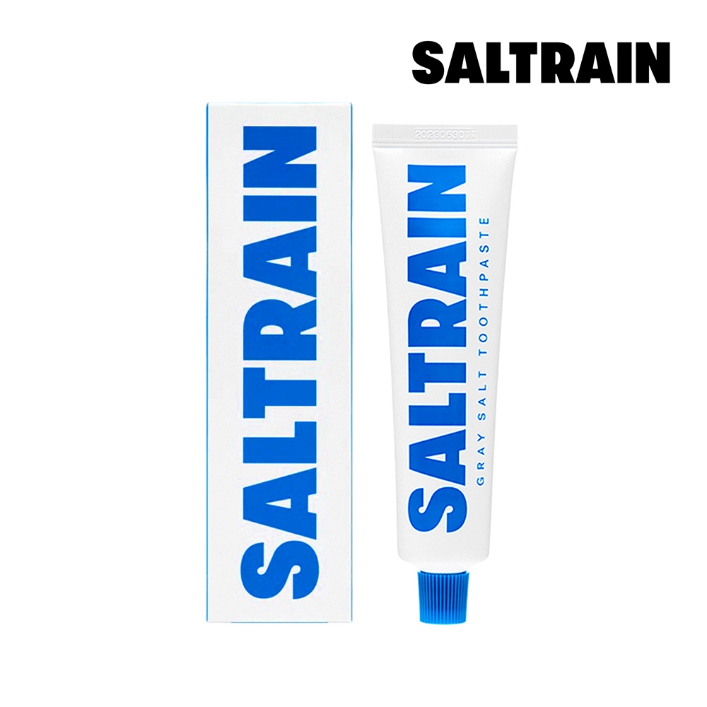 SALTRAIN 經典薄荷灰鹽牙膏-藍 180g