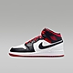 NIKE AIR JORDAN 1 MID (GS) 男女大童休閒鞋-黑白紅-DQ8423106 product thumbnail 1