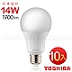 TOSHIBA東芝 第二代 高效球LED泡燈 14W-白光10入 product thumbnail 1