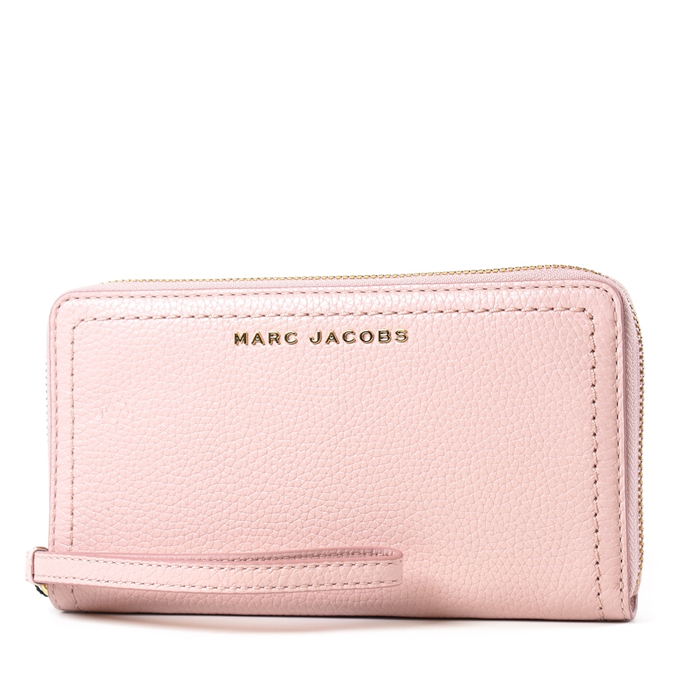 MARC JACOBS 荔枝紋手掛式拉鍊長夾-蜜桃粉| 美日精品包/配件| Yahoo