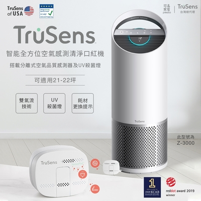 【福利品】美國 Trusens「口紅機」Z3000 雙氣流UV空氣清淨機 適用21-22坪空間