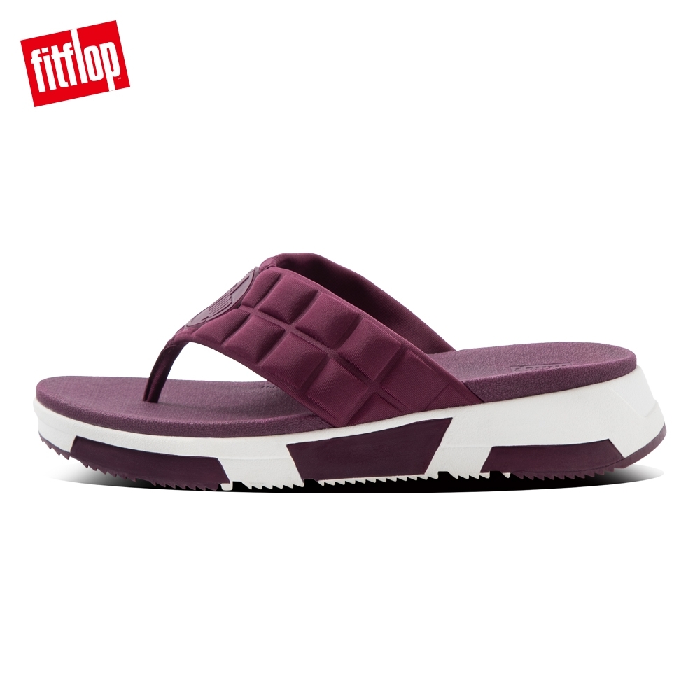 FitFlop HAYLIE QUILTED CUBE TOE-THONGS運動風夾腳涼鞋-女(紫紅色)