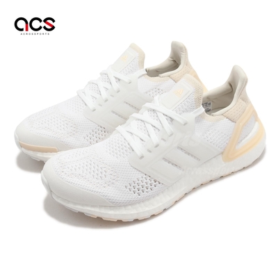 adidas 慢跑鞋 Ultraboost 19 5 DNA 女鞋 白 橘 透氣 緩震 運動鞋 愛迪達 GZ6469