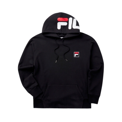 FILA #LINEA ITALIA 長袖連帽T恤-黑 1TET-5409-BK