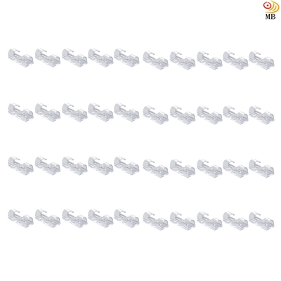 月陽超值40入無痕特大號透明款電線整理收納固定器理線器集線器(TA10X40)