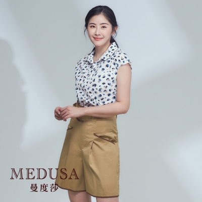 現貨【MEDUSA 曼度莎】台灣製 小彩點無袖襯衫（M-2L）｜女上衣 長版上衣 無袖