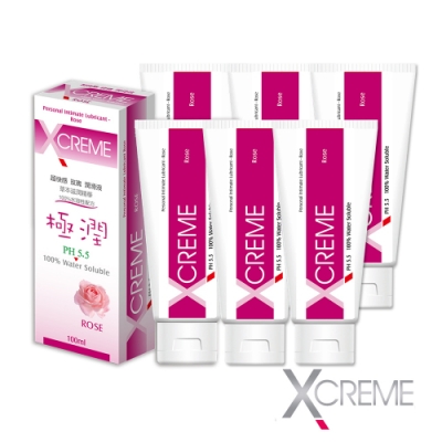 X-CREME超快感 玫瑰潤滑液100ml (6入組)