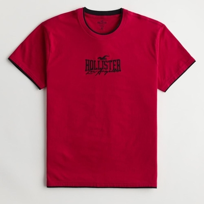 Hollister HCO 男性 短袖 T恤 紅色 2071