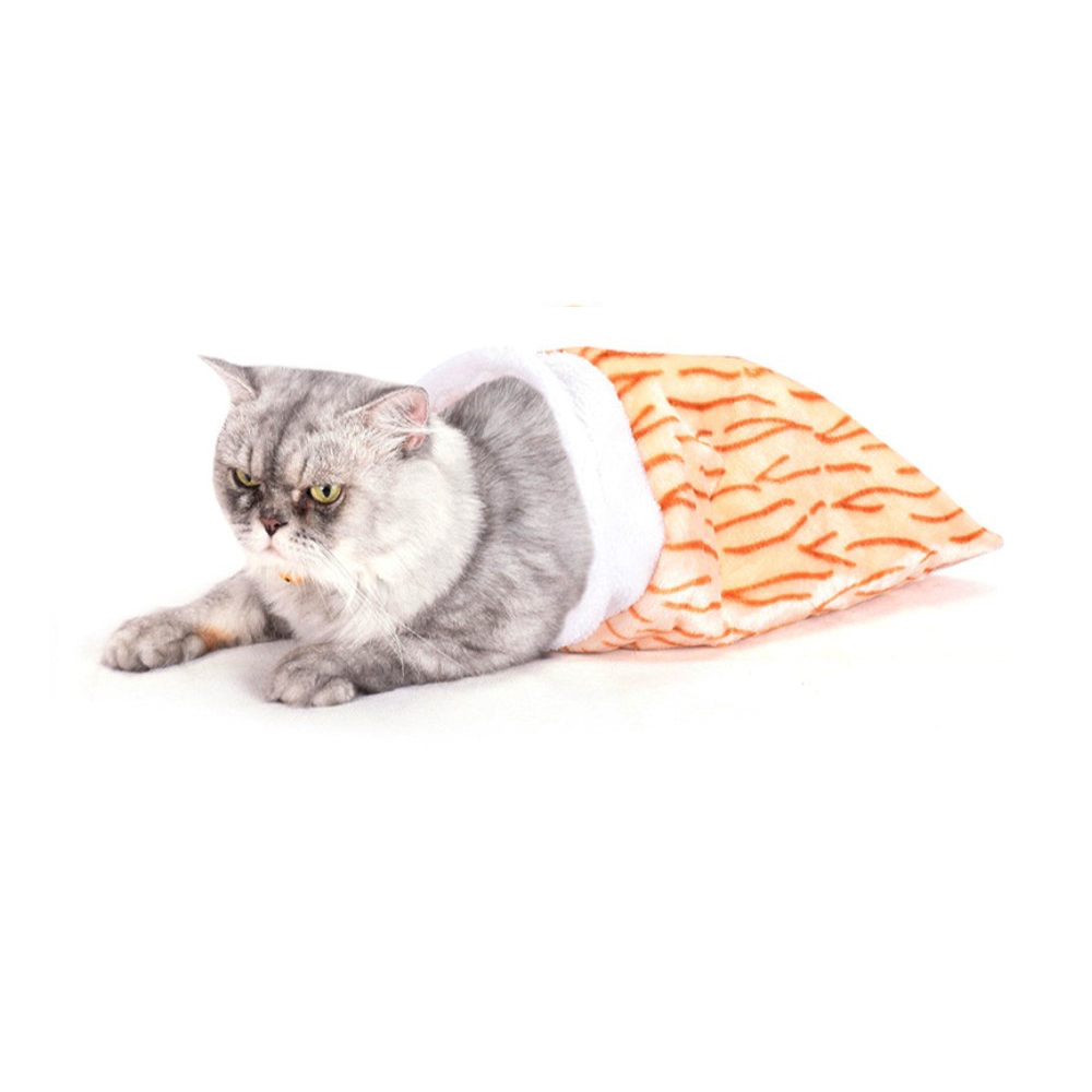 寵愛有家-寵物秋冬商品溫暖萌系虎紋響紙寵物睡被睡袋