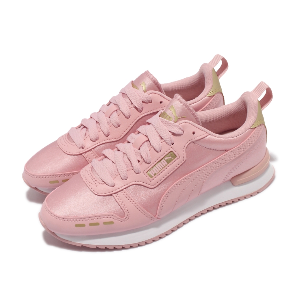 Puma 休閒鞋 R78 Wns Metallic 女鞋 海外限定 皮革鞋面 金標 穿搭推薦 粉 金 374739-03