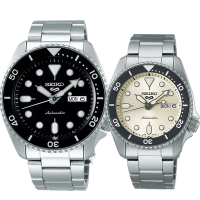 SEIKO 精工 5 Sports 系列機械錶 對錶 母親節禮物 送禮推薦-42.5mm+38mm (SRPD55K1+SRPK31K1)_SK045