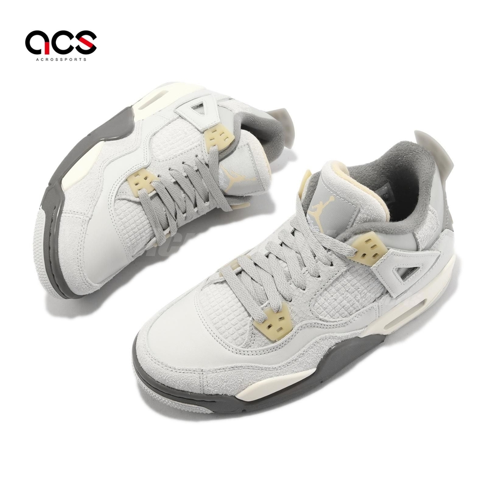 Nike Air Jordan 4 Retro SE GS 大童女鞋灰奶油白Craft 4代AJ4 DV2262