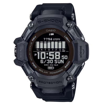 CASIO 卡西歐 G-SHOCK SQUAD系列 多元運動心率防水錶 GBD-H2000-1BDR_52.6mm