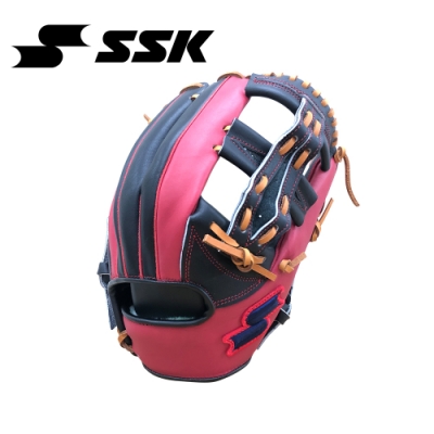 SSK  KPG250 SERIES 棒壘手套(藍紅標)  黑/紅  KPG250-9020A