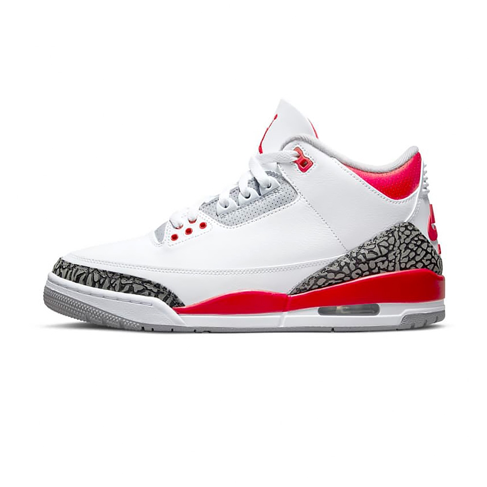 Nike Jordan 3 Retro Fire Red 男鞋白色紅色AJ3 休閒籃球鞋DN3707-160