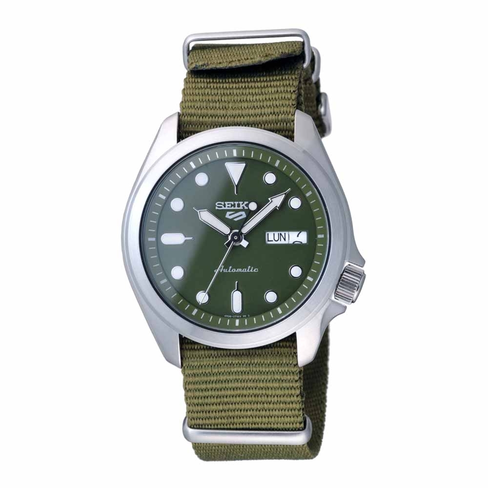 SEIKO 次世代5號潮流機械腕錶-銀X綠-SRPE65K1-40mm