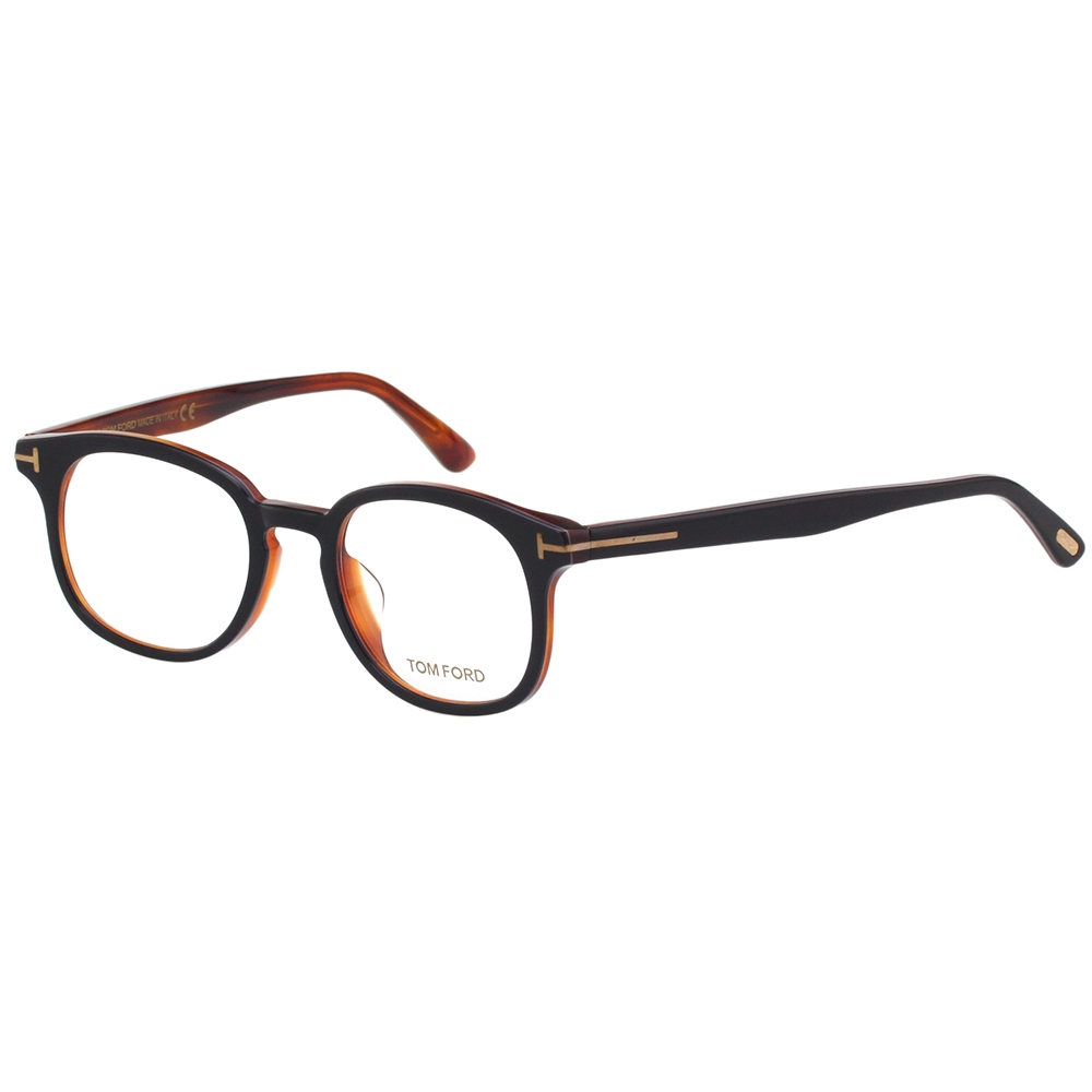 TOM FORD 光學眼鏡(外黑內咖啡)TF5445D