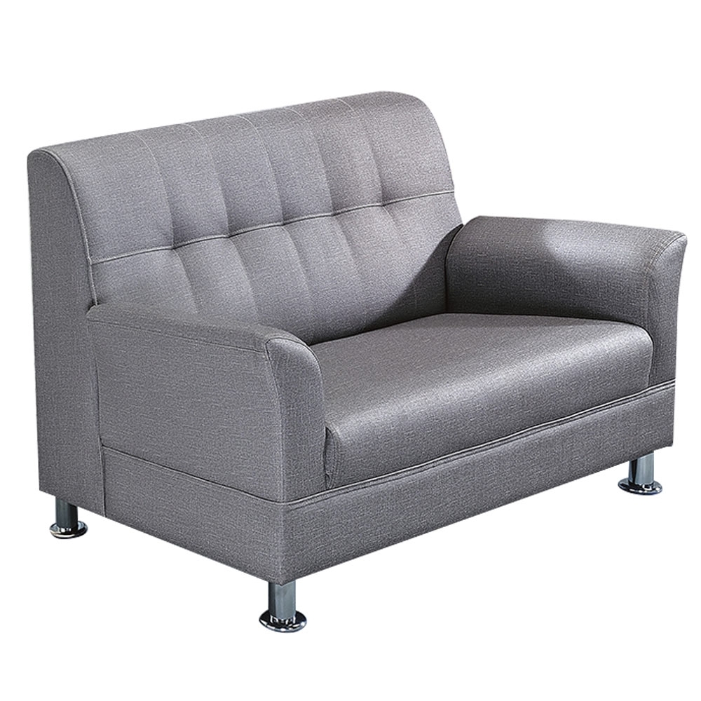 綠活居 費凱時尚灰耐磨皮革二人座沙發椅-137x83x90cm免組