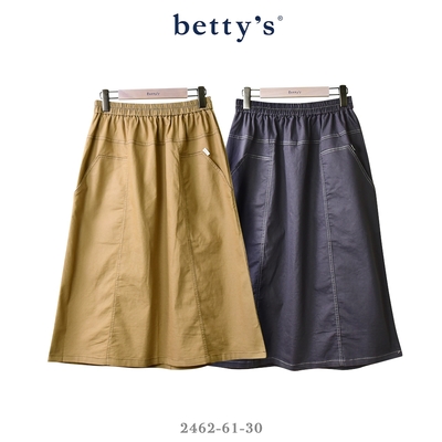 betty’s專櫃款 腰鬆緊拼接壓線長裙(共二色)