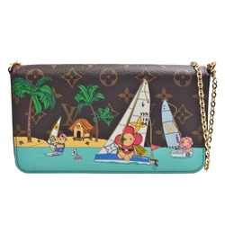 LV M82627經典Félicie Pochette Monogram帆布吉祥物帆船賽印花斜背包