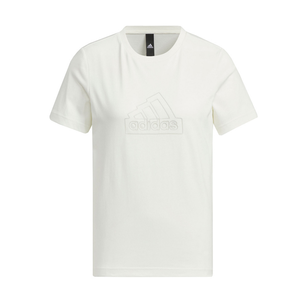 Adidas Tech Bos Tee [IM8840] 女 短袖 上衣 T恤 運動 訓練 休閒 棉質 日常 米白