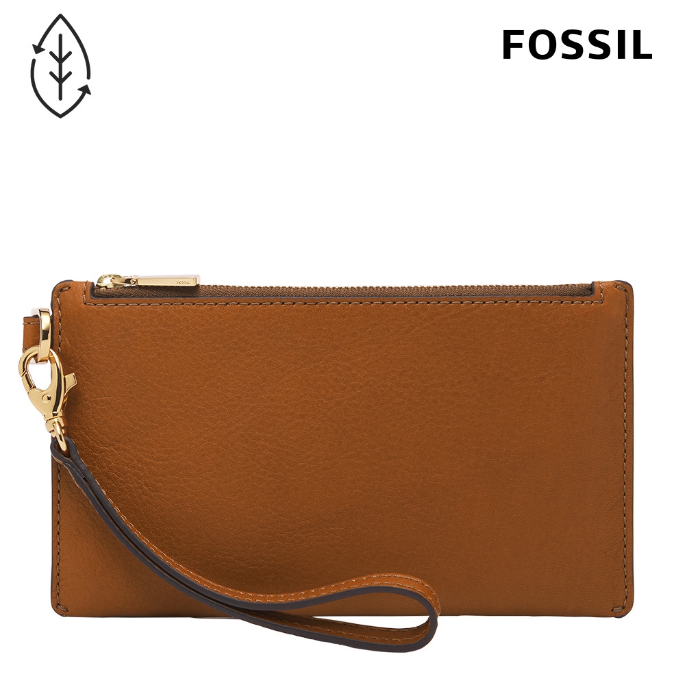FOSSIL Gift 真皮小手拿包-金棕色 SLG1575216
