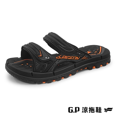 G.P【TANK】重裝套式拖鞋(G2268M-42)橘黑(SIZE:39-44)GP 拖鞋 套拖 戶外 阿亮 卜學亮