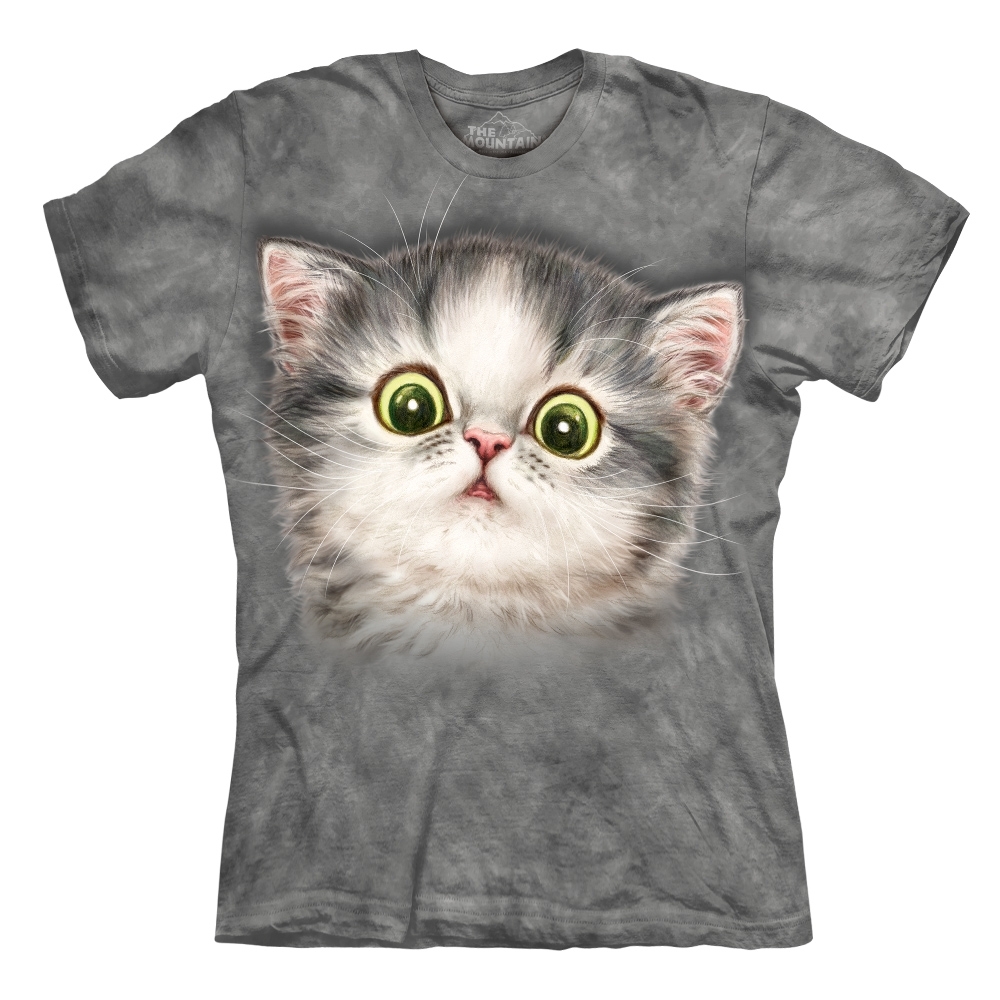 摩達客-美國進口The Mountain 貓咪吃貓草 喵嗚系列短袖女版T恤
