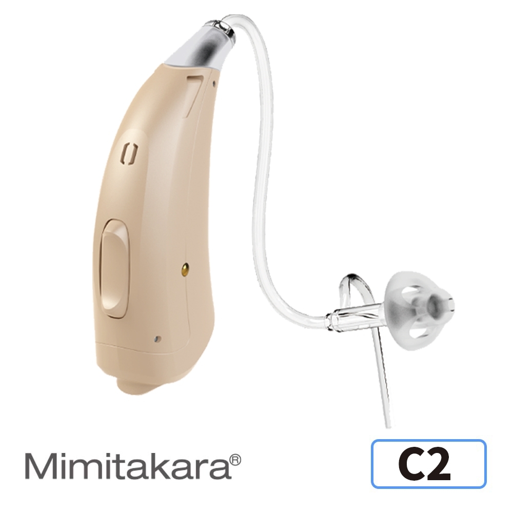 Mimitakara耳寶 數位16頻耳掛式高功率氣導式助聽器C2-隱密膚