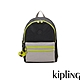 Kipling 黑灰撞色螢光綠拉鍊後背包-BOUREE product thumbnail 1