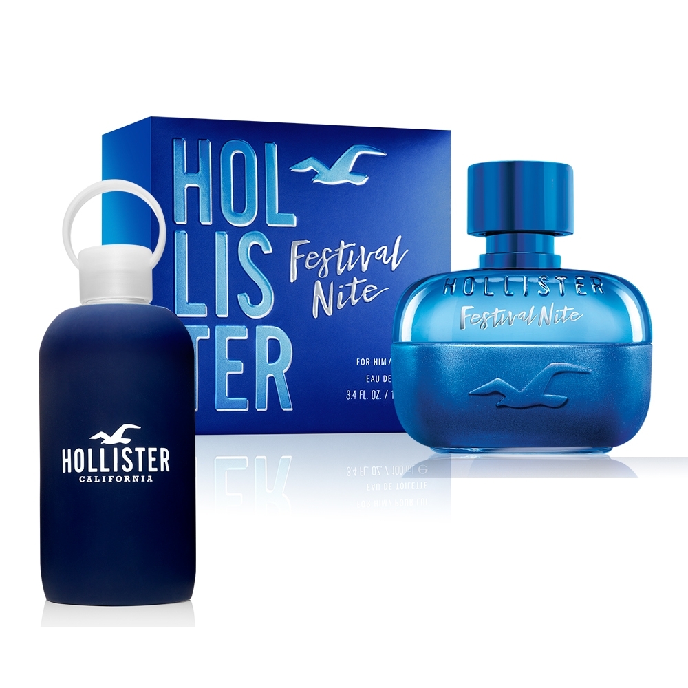 Hollister 霓虹派對男性淡香水100ml(贈Hollister冷水壺)