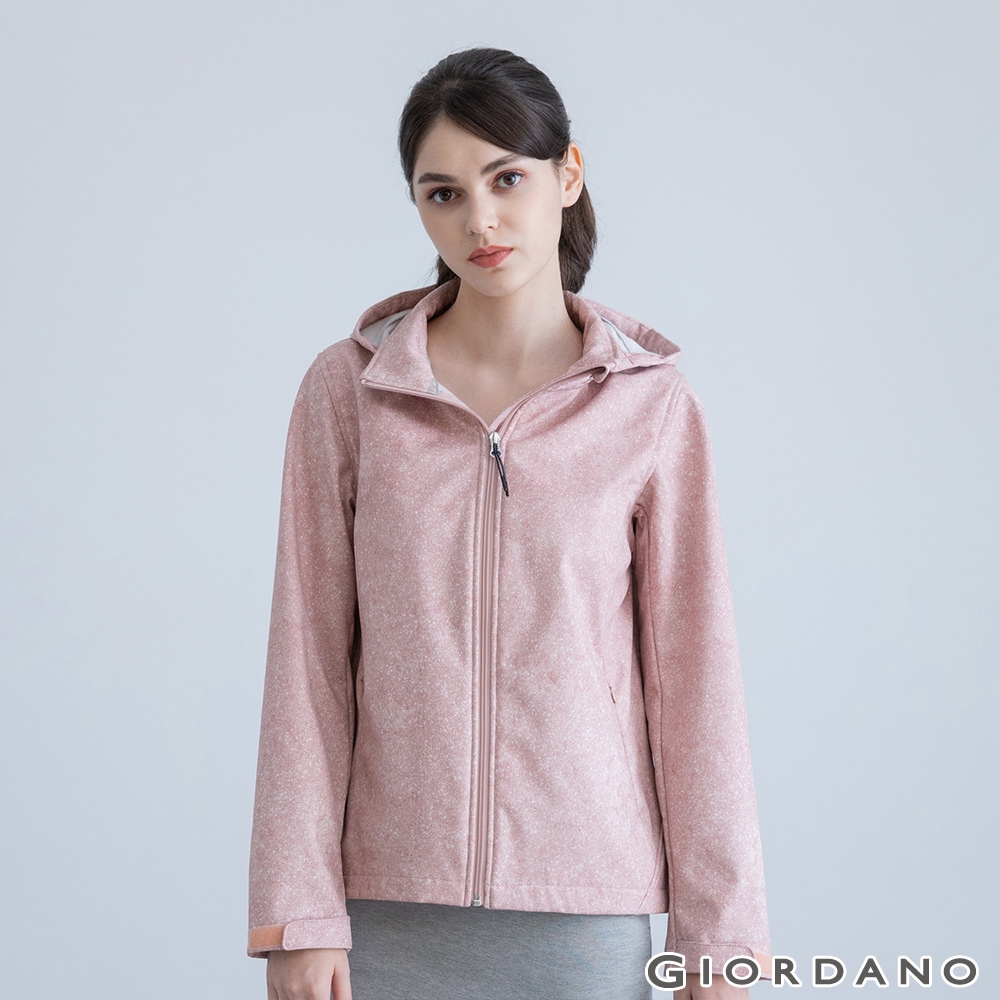 GIORDANO 女裝高機能袖章連帽外套 - 26 星空粉