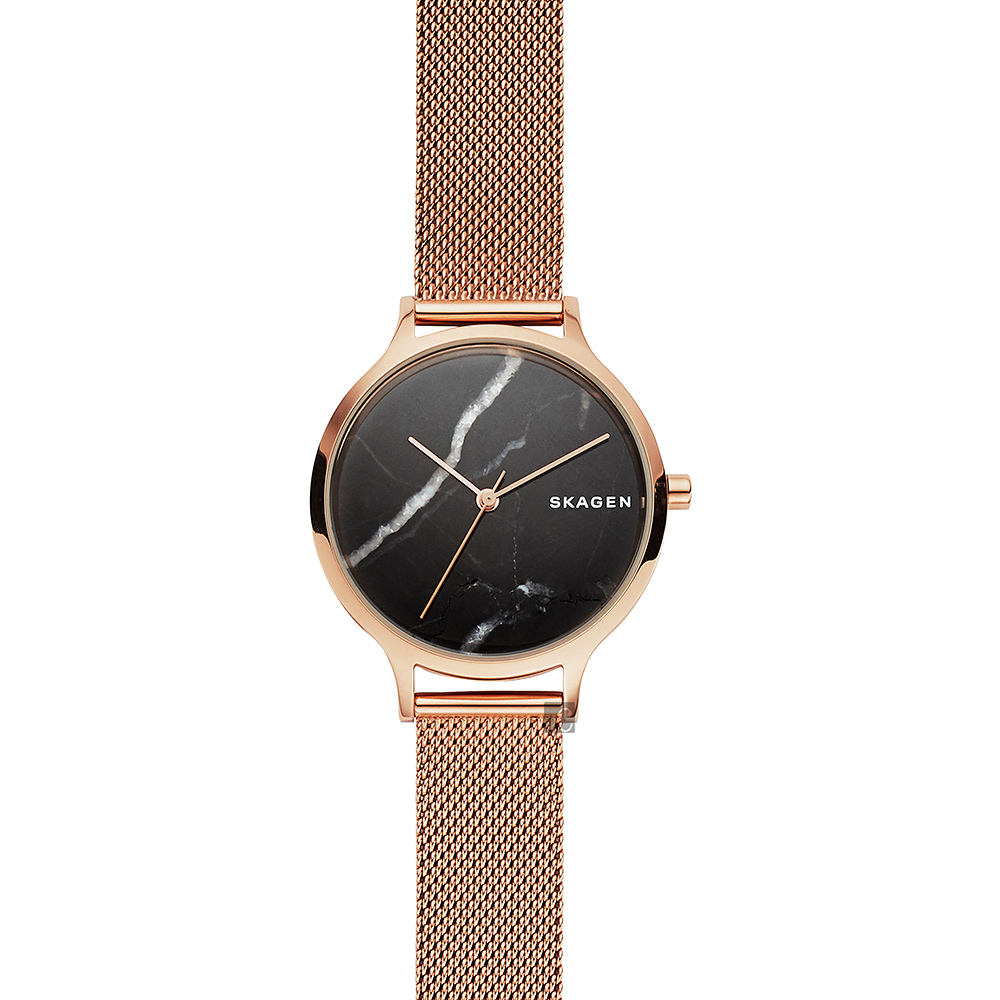 Skagen Anita 大理石紋路米蘭帶女錶-34mm