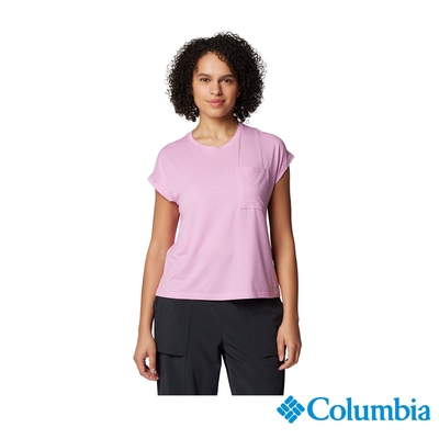 Columbia哥倫比亞 女款- Boundless Trek快排短袖上衣-粉紅 UAR71490PK/IS